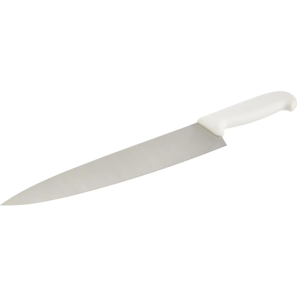 Нож поварской лез 300 мм  толщ 2 мм  3Cr13  белая пластиковая ручка