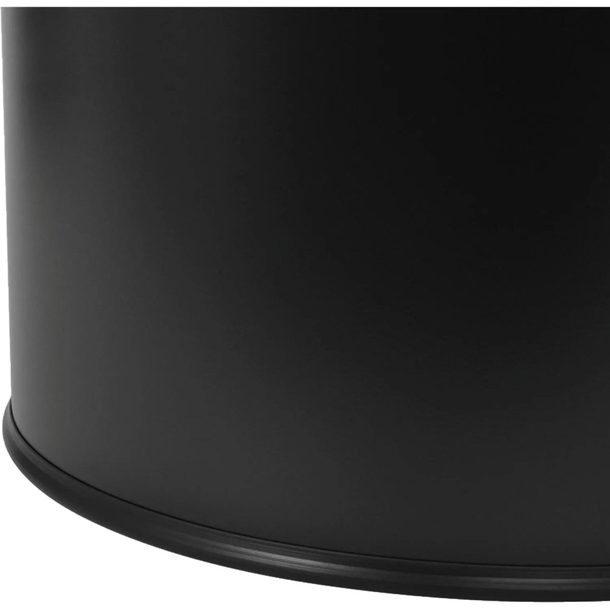 Контейнер для мусора (корзина) Luscan Prof 50л,матов.черный с кругл.крышкой