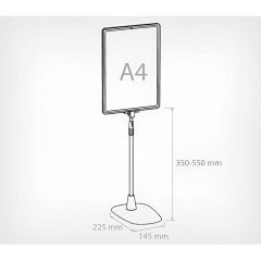 Набор стойка напольная раздвижная макс. 550мм,А4,прозрач.(2шт)
