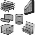 Набор настольный лотков из металла Attache 6 предметов черный