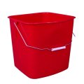 Ведро для тележки прямоугольное пластик красный 25л 25EC/4