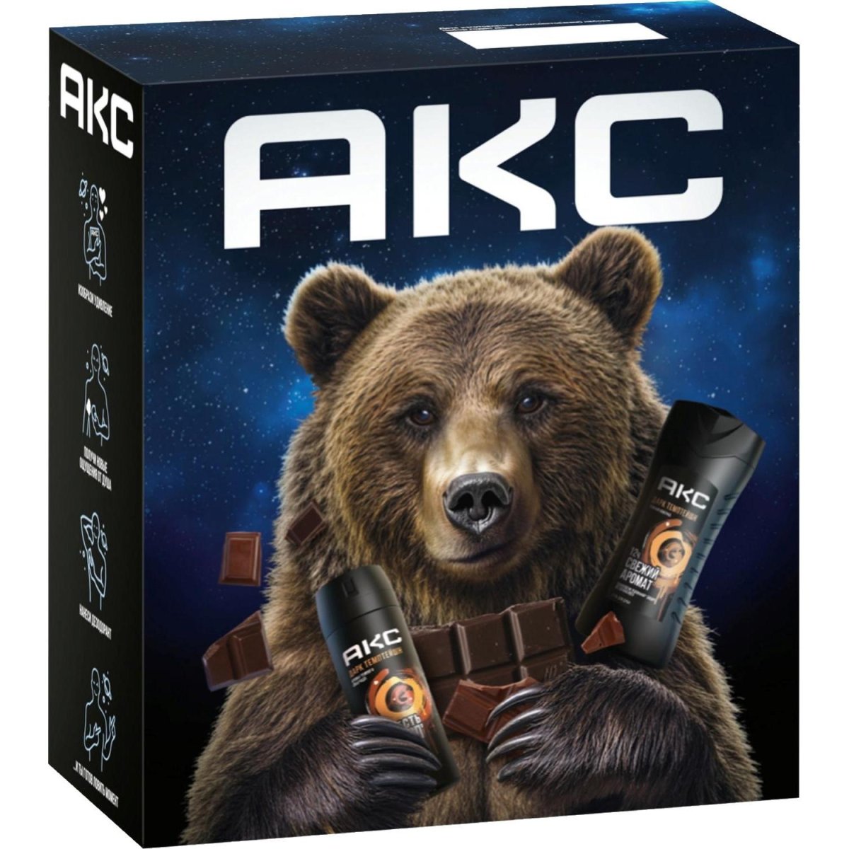 Подарочный набор Акс Дарк темптейшн мужской гель и антиперспирант