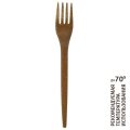 Вилка одноразовая 168мм,золот.-охристого до коричн,древесн. волокно,50шт/уп