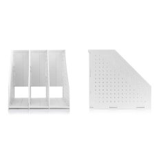 Лоток вертикальный Deli 78995Grey складной 3 отделения серый