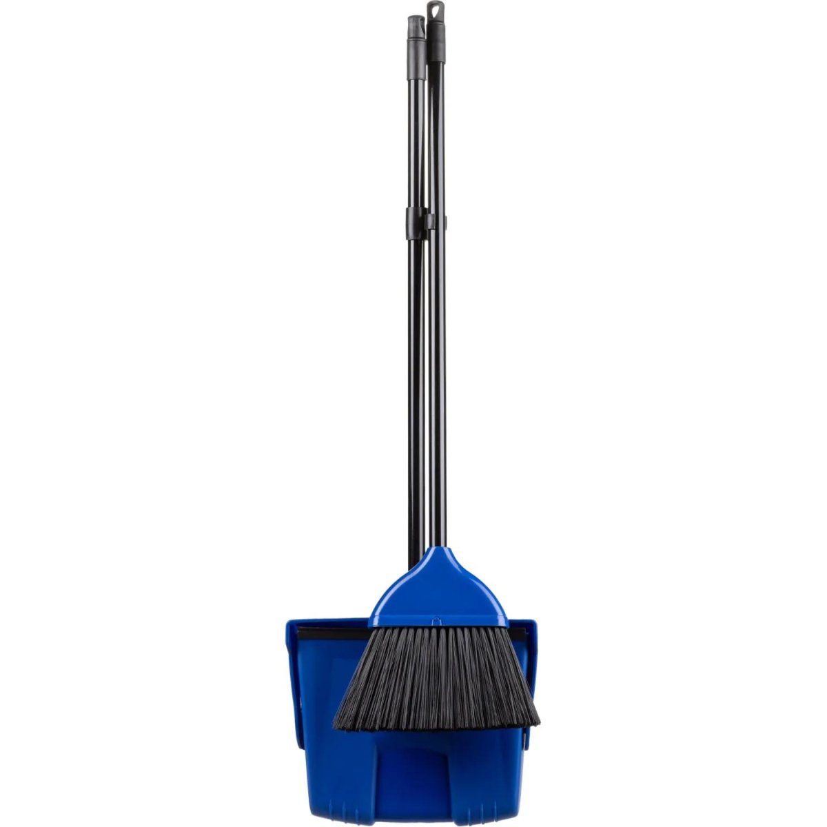 Комплект для уборки совок-ловушка с метлой на рукоятке, син