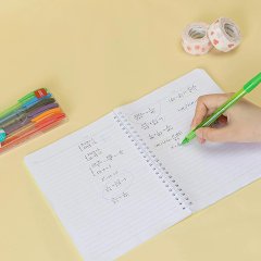 Набор шариковых ручек Deli EQ69-6,иг.нак 0,7,черн.пониж.вязк, 6 цвет