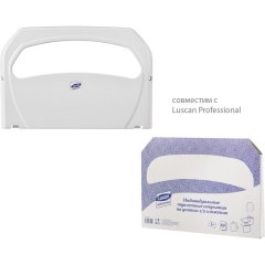 Одноразовые покрытия на унитаз Luscan Professional Etalon 1/2 слож 250шт/уп