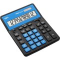 Калькулятор настольный Deli полноразм. EM888A, 12-ти разряд., голубой/черн