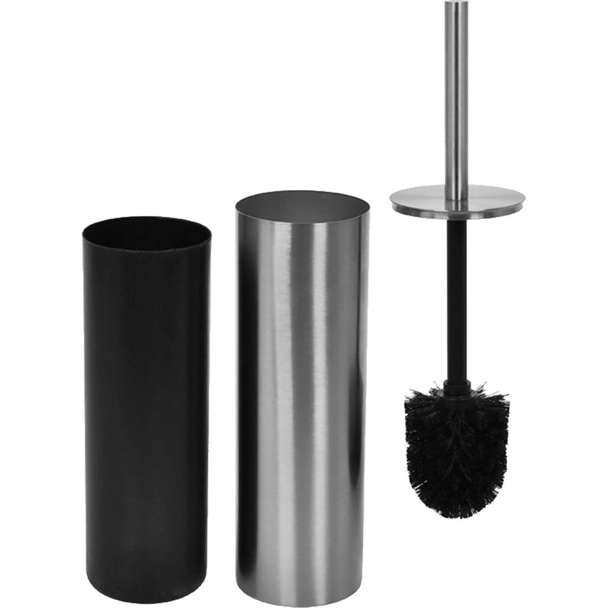 Ершик для унитаза Luscan закрытый с подст.,нержавеющ. сталь, серебристый