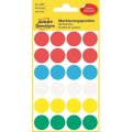 Этикетки самоклеящиеся  точки, 3089,  d=18mm, разноцветные, 96шт/уп