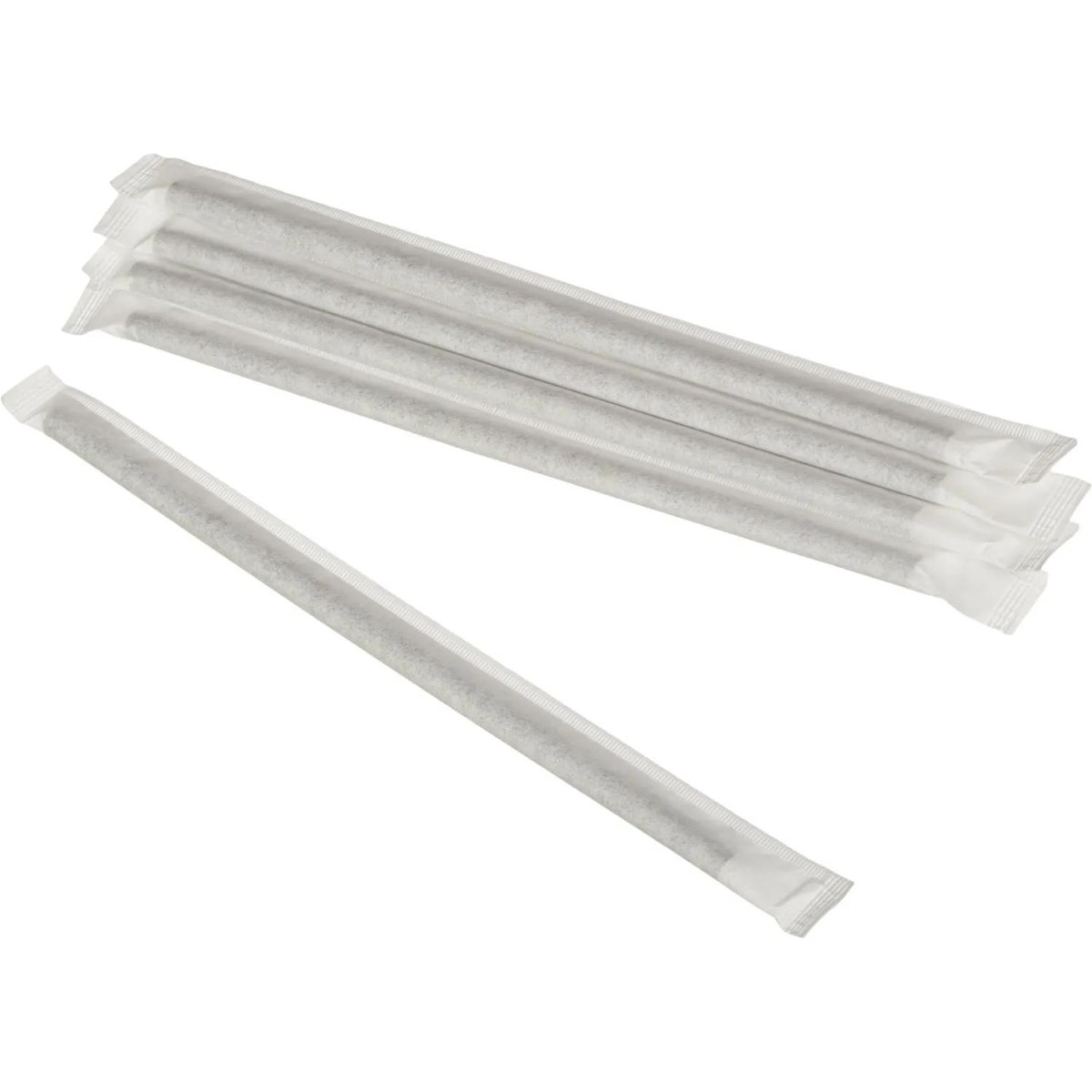 Трубочки для коктейля  бумажная чёрная 205мм, d-6мм, в инд. упак.1500шт/кор