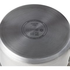 Сотейник 2,8л, нержавеющая сталь, тройное дно, d=195, h=113, индукция