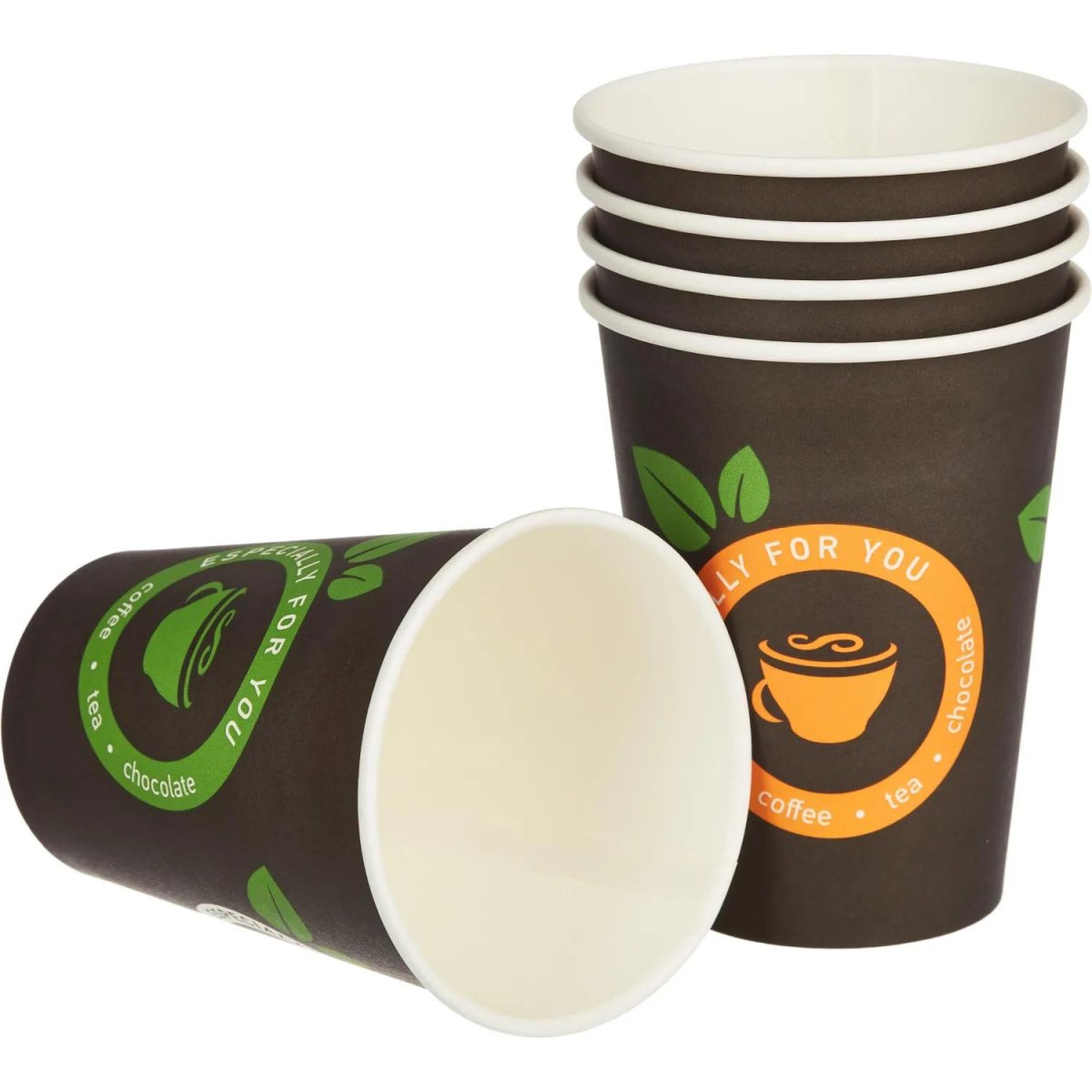 Стакан одноразовый бум 1-сл. 350 мл d-90мм Кофе с собой (MIX) 50шт/уп