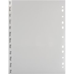 Разделитель листов 12л. по месяцам пластик.Комус