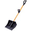 Лопата д/уб снега РусТрейд Пума пласт/ковш ал/черен 47,5х35х145см доп ручк