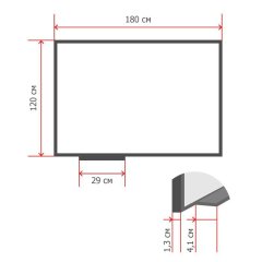Доска магнитно-маркерная Attache Economy 120х180см лак, алюм.рама