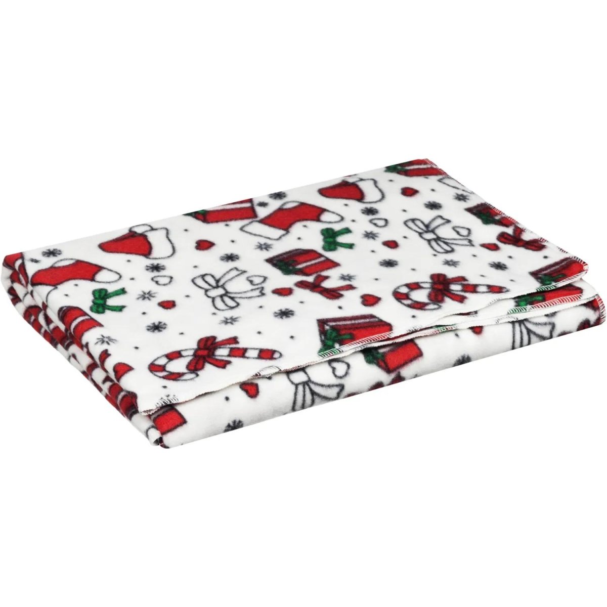 Плед флис Luscan, 130х170 см, 160 г/м2, подарки белый