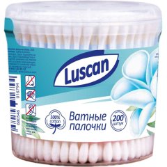 Палочки ватные Luscan стакан 200шт/уп