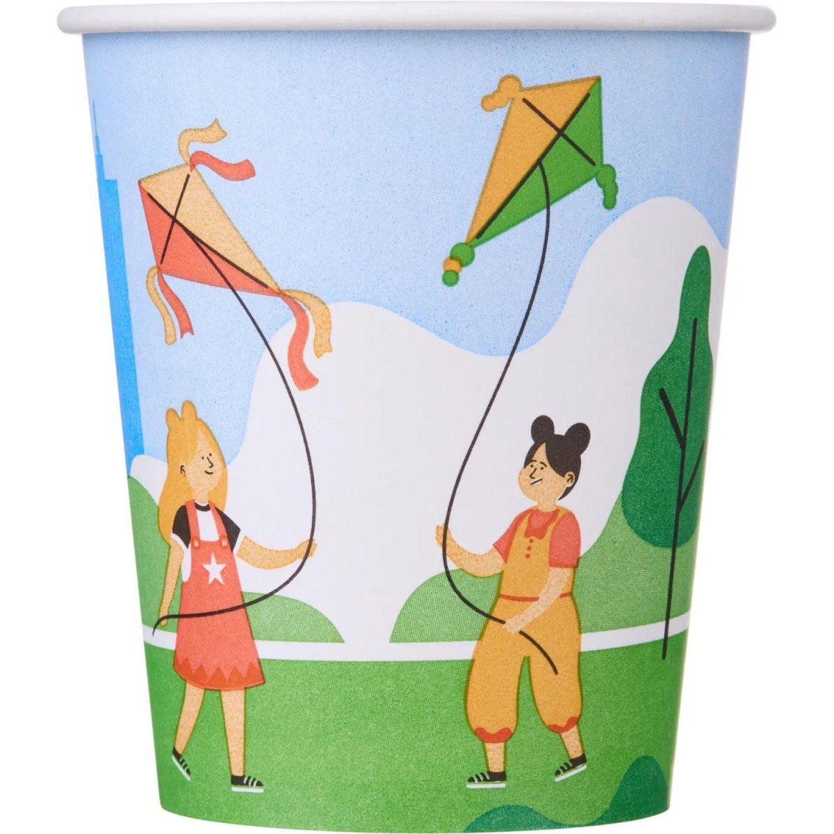 Стакан одноразовый бум односл. 250 мл d-80мм Активный отдых (MIX) 50шт/уп