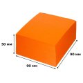 Блок для записей Комус BC 90х90х50 оранжевый интенсив 80г на склейке