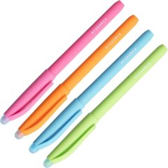 Ручка гелевая пиши-стирай Deli, EG163-BL, игольч.нак,0.5мм,софт-тач,син,асс