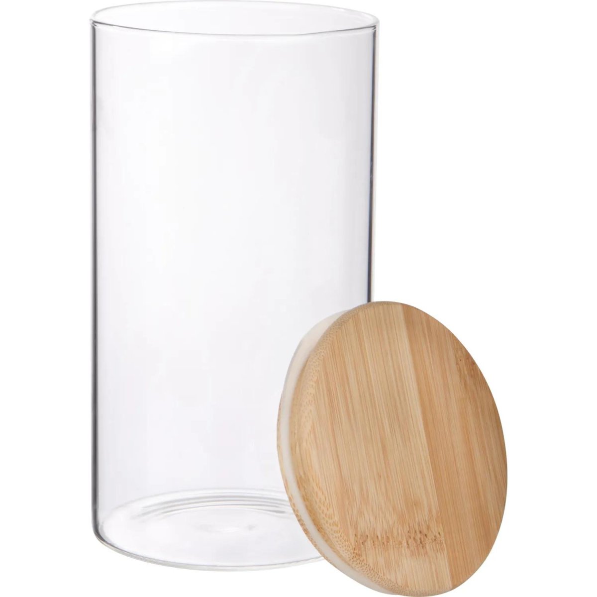 Банка стеклянная для сыпучих продуктов с крышкой BAMBU, 1,3 л