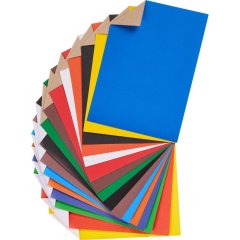 Набор цветной бумаги №1School Отличник А4 8л8цв офсет + 8л8цв картон,немел