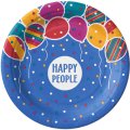 Тарелка одноразовая бумажная 180 мм  Happy People МИКС  50шт/уп