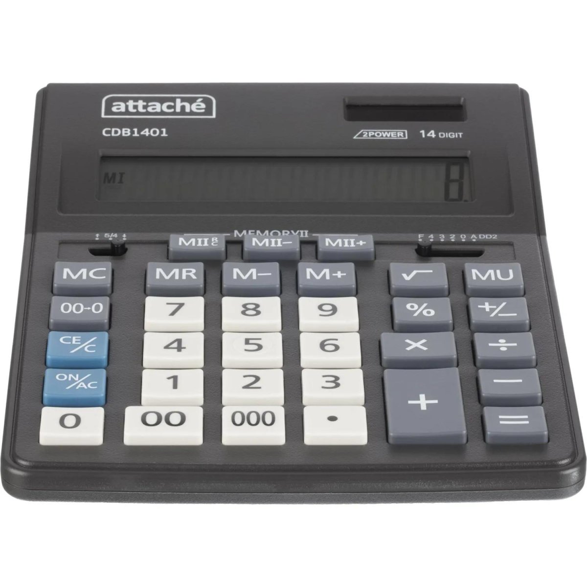 Калькулятор настольный Attache CDB1401-BK 14-разрядный черный 205x155x35 мм
