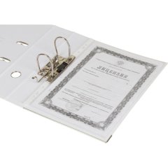 Папка-регистратор Комус Экономи 75мм белый жасмин,ПБП1,карм.кор.,мет.уг