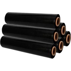 Стрейч-пленка втор. сыр для ручн.уп 20мкм50см 217м 2кг нетто черная(6шт/уп)