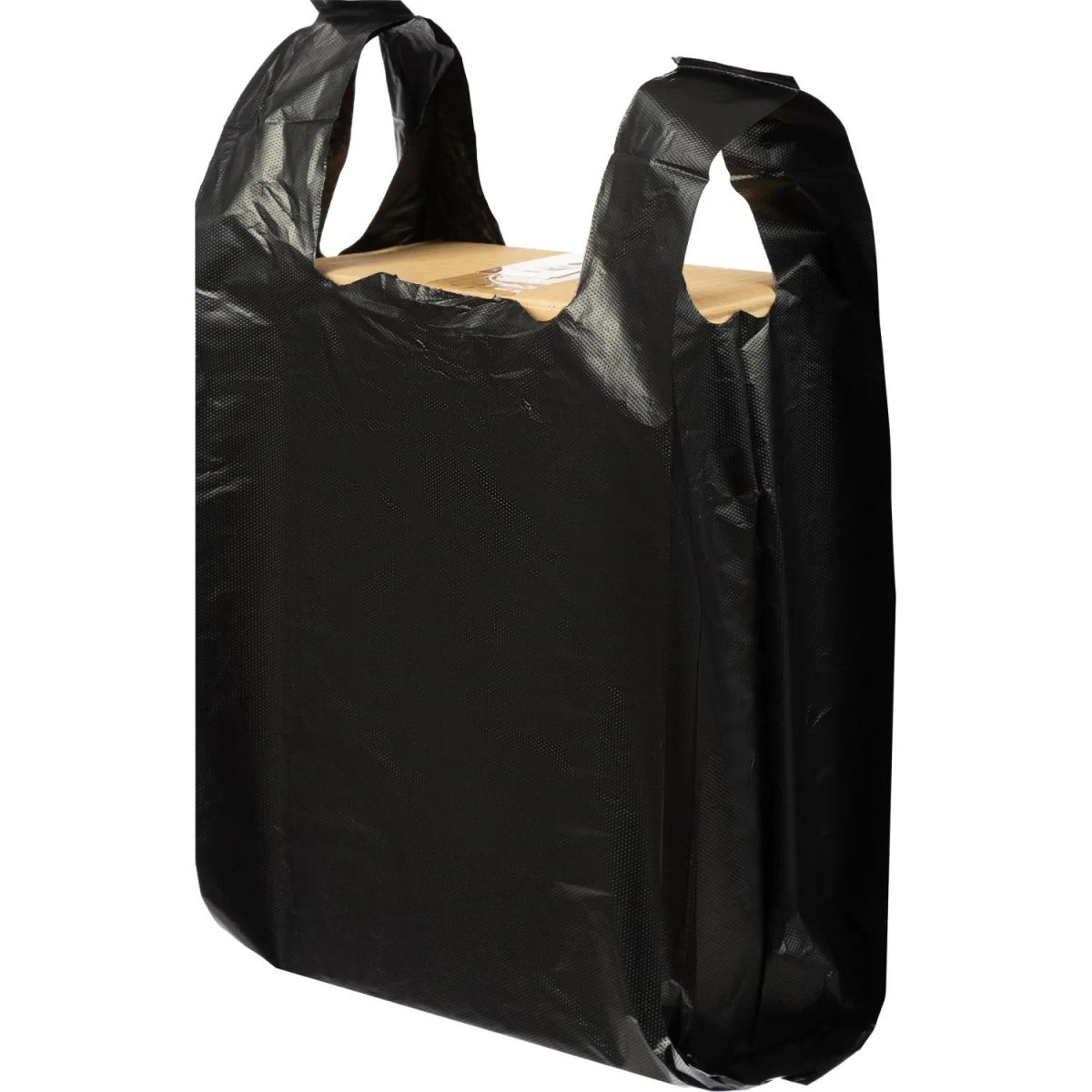 Пакет-майка ПНД 40+18x70 см, черный, усиленный, 45 мкм, 50 шт./уп