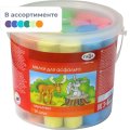 Мел для асфальта Гамма Мультики 20 цв.,  пластик. ведро, 1704194