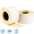 Термоэтикетки ТОП 75х30, 1000шт/рул, вт.40, 3рул/уп(спайка)