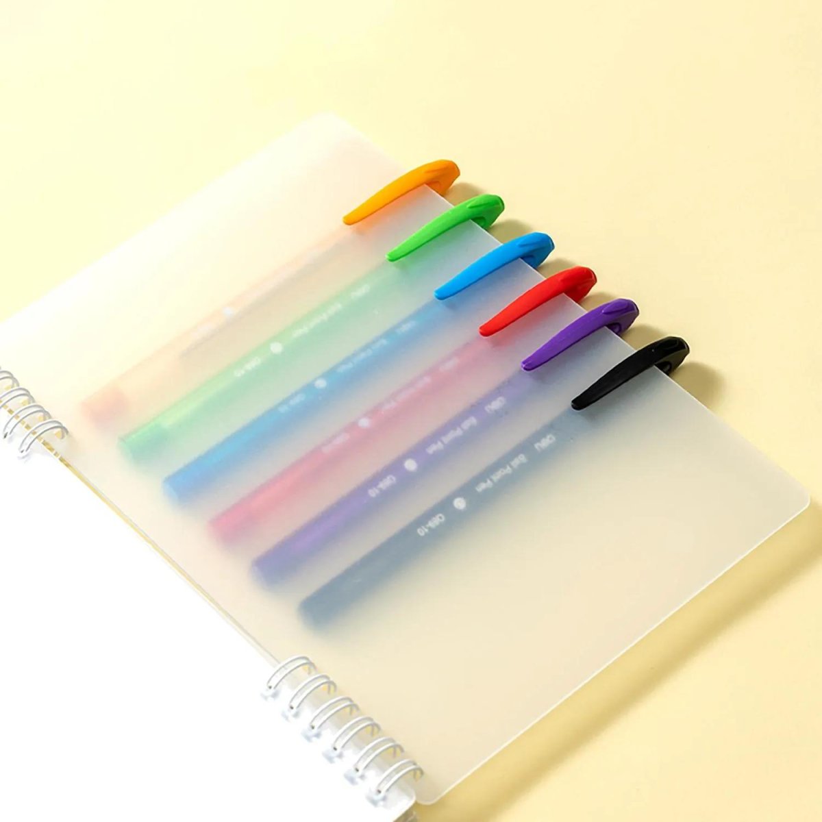 Набор шариковых ручек Deli EQ69-6,иг.нак 0,7,черн.пониж.вязк, 6 цвет