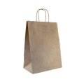 Пакет бумажный 260х150х350 мм, 70 гр/м2,с кручеными ручками,крафт,200 шт/уп