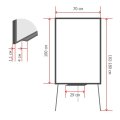 Флипчарт Attache 70x100см на треноге, рама ПВХ