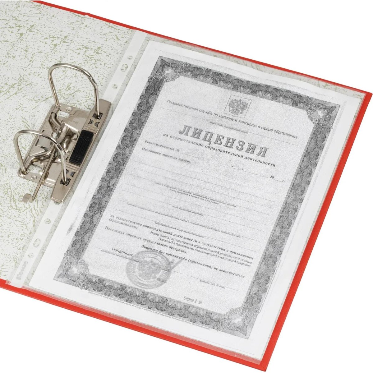 Папка-регистратор 75мм Attache А4, красная, РР/бумага, без мет. уголка