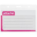 Бейдж Attache 120х87мм (113х70мм) гориз.,металл зажим, булавка 10шт/уп