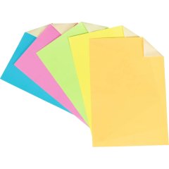 Бумага цветная набор №7 цв.бумаги самокл. а4 5 цв. 10л.флуор 11-410-33