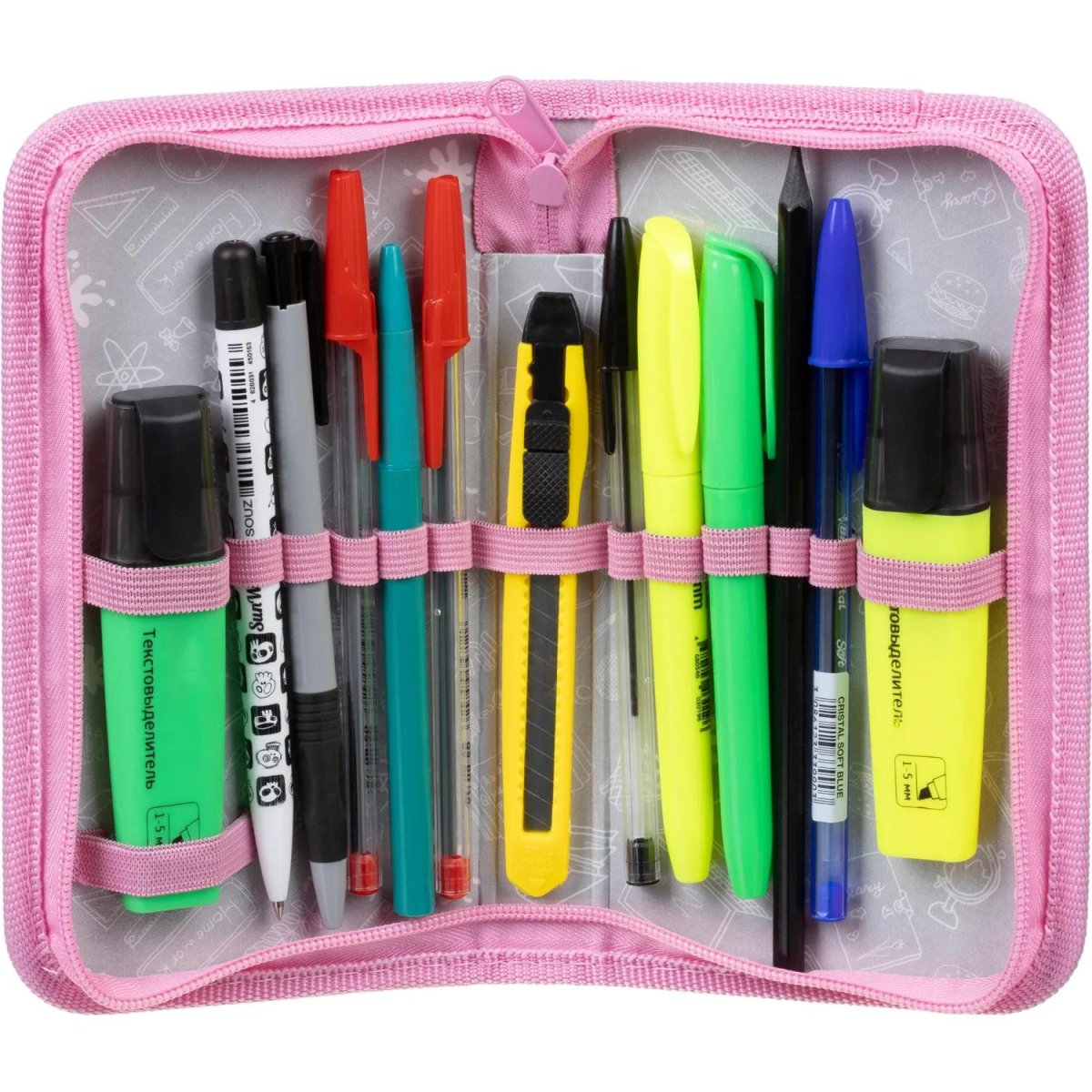 Пенал Комус Класс Фея, розовый, 1 отд., 190х110 мм, ПКТ 03-20