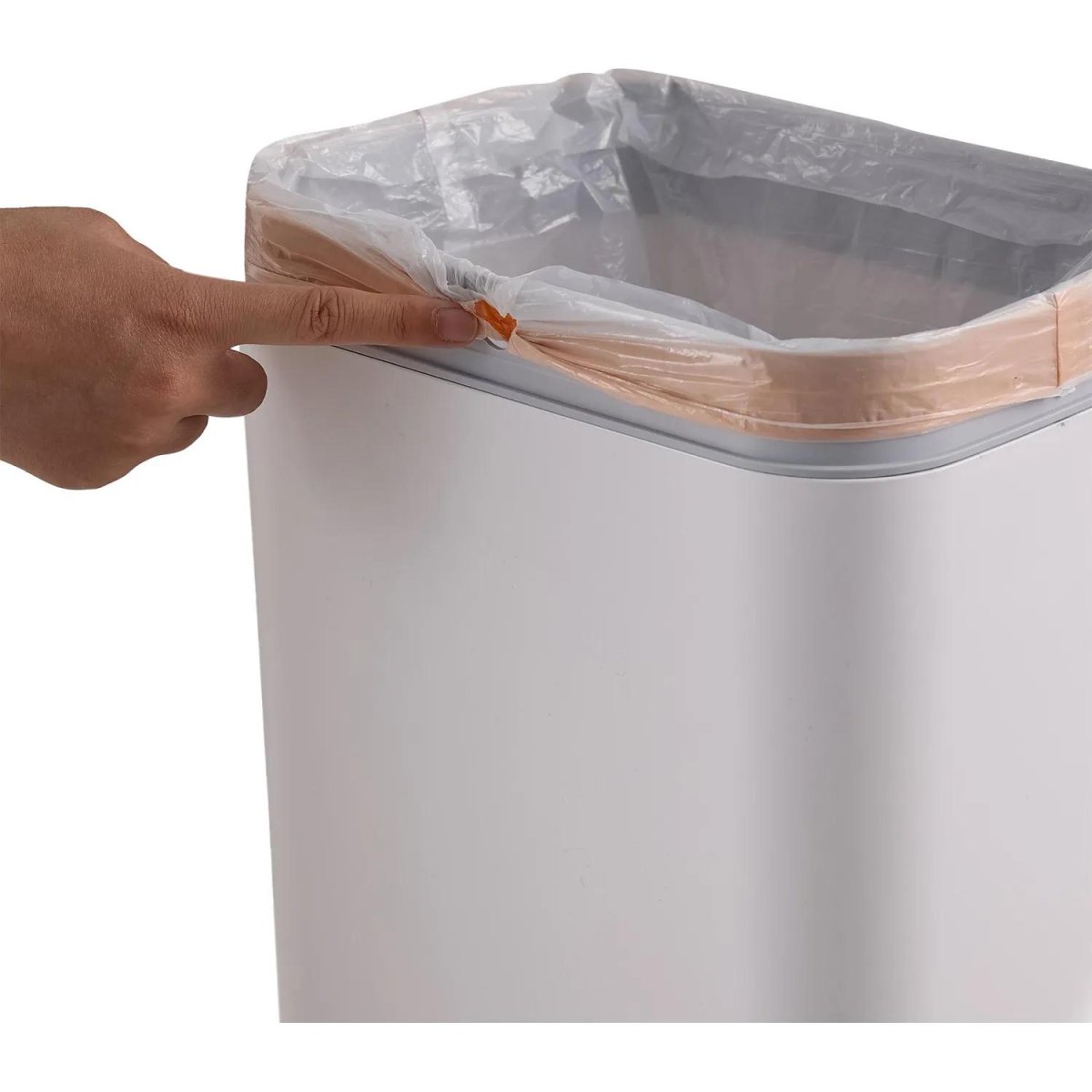 Ведро мусорное Kitchen Joy сенсорное пластиковое белое 16л_KJ-JAH6116