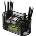 Подставка-органайзер д/канц.мелочей Комус 9отд мет сетка 220х110х105мм черн