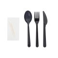 Набор столовых приборов №5 черный 18см (в,л. ст., н.,салф,зуб) 250 шт/кор