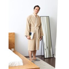 Халат Махровый Мужской  DELRAY Кимоно бежевый, L-XL,300 гр/м2