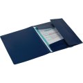 Папка на резинках Комус Шелк синяя