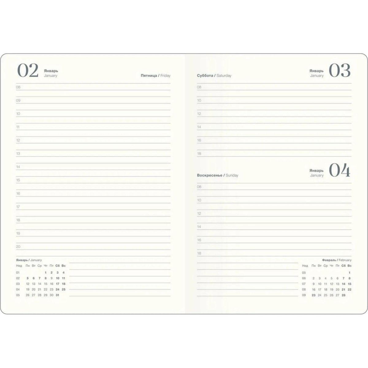 Ежедневник датированный 2026 IF 14х20см 176л, интегр Fortune I1723/white