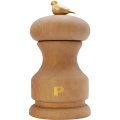 Мельница для перца 11 см бук, цвет светлое дерево, с птичкой Bird