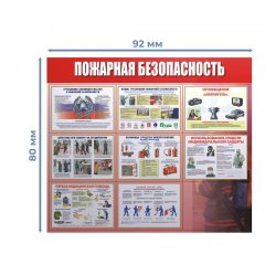 Информационный стенд-плакат Пожарная безопасность 920х800 мм