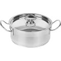 Кастрюля 2л, нерж. сталь ,тройное дно, с дв ручками, d195мм, h81мм,индукция